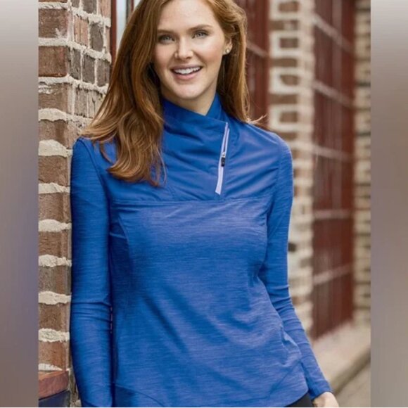 NWT Sunice Dakota Thermal Stretch Shawl Collar Golf Pullover black gray S - Picture 11 of 11